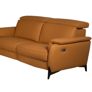 Canapé relax DENIS 2,5 places avec têtières inclinables – canapé tissu ou cuir à Valognes