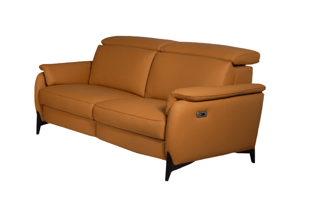Canapé relax DENIS 2,5 places avec têtières inclinables – canapé tissu ou cuir à Valognes