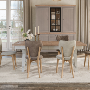 Table COSY rectangulaire extensible en chêne avec allonge portefeuille – table française à Valognes