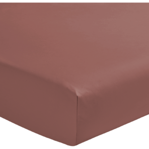 Drap-housse Bois de Rose Essix Première en percale de coton, bonnet 30 cm – linge de lit à Valognes