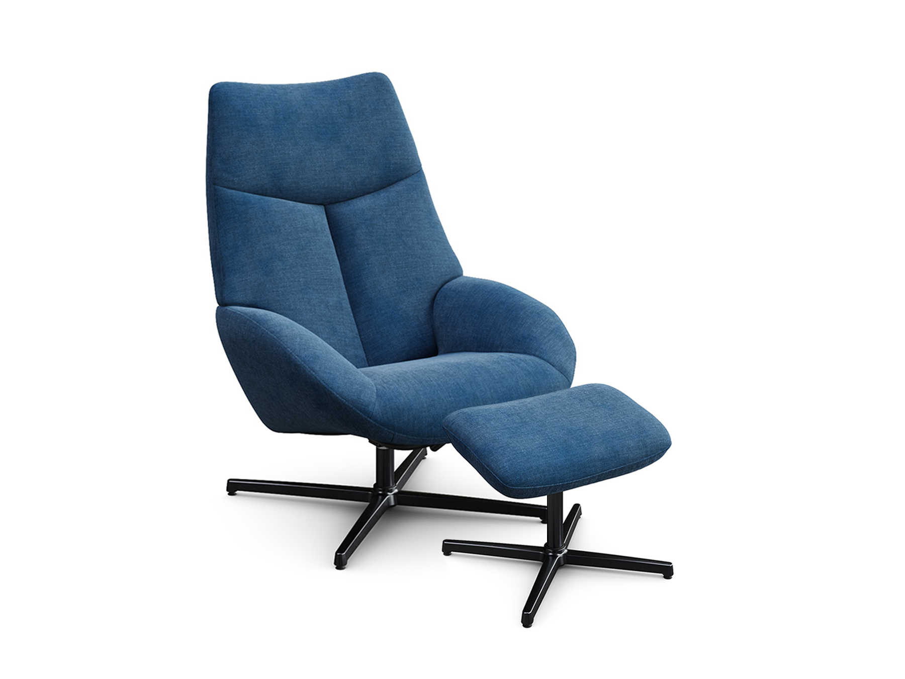 Fauteuil ESPRIT pivotant avec pied chrome ou noir – fauteuil confort à Valognes