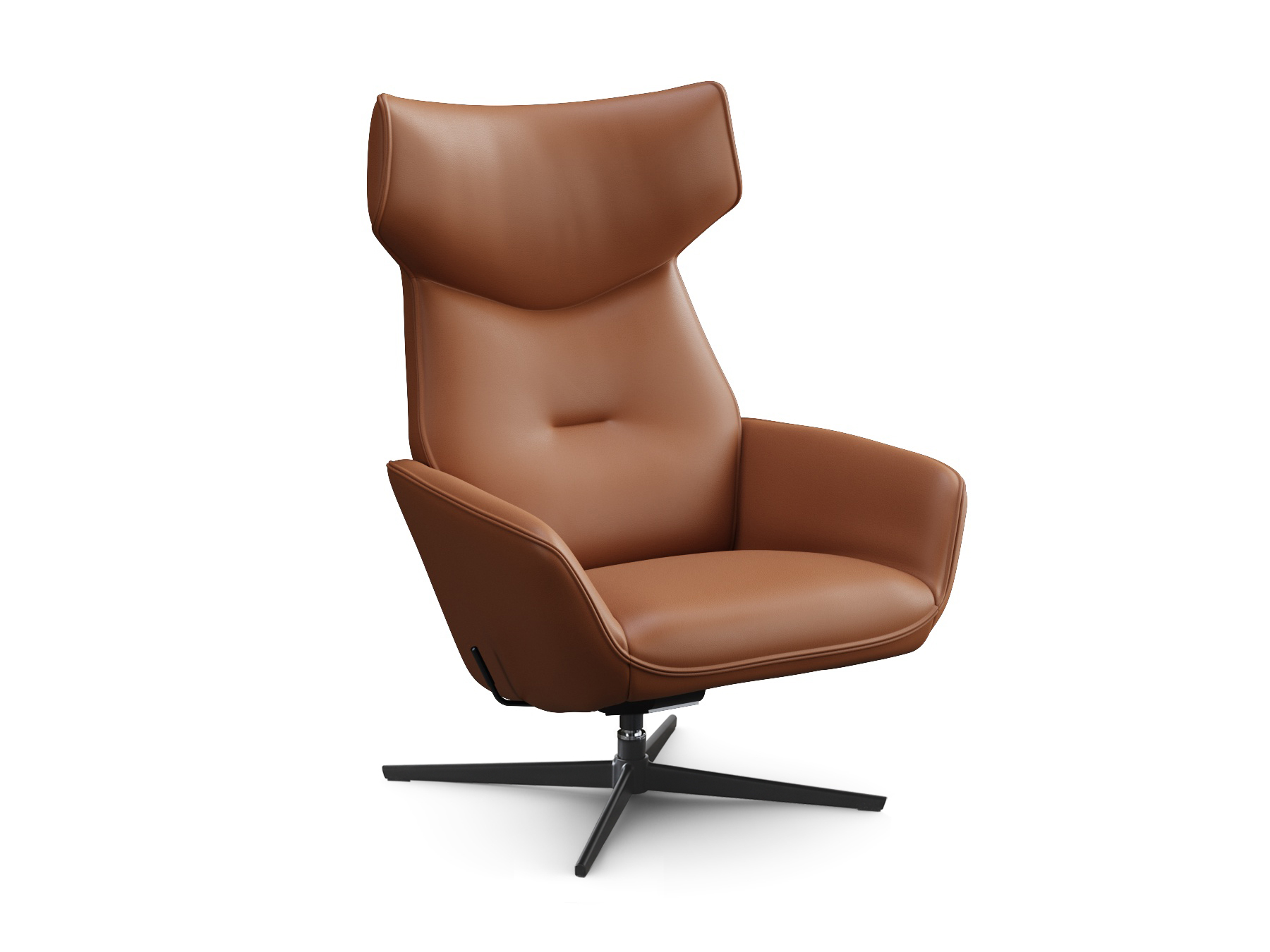 Fauteuil PALMA pivotant avec pied chrome ou noir – fauteuil confort tissu ou cuir à Valognes