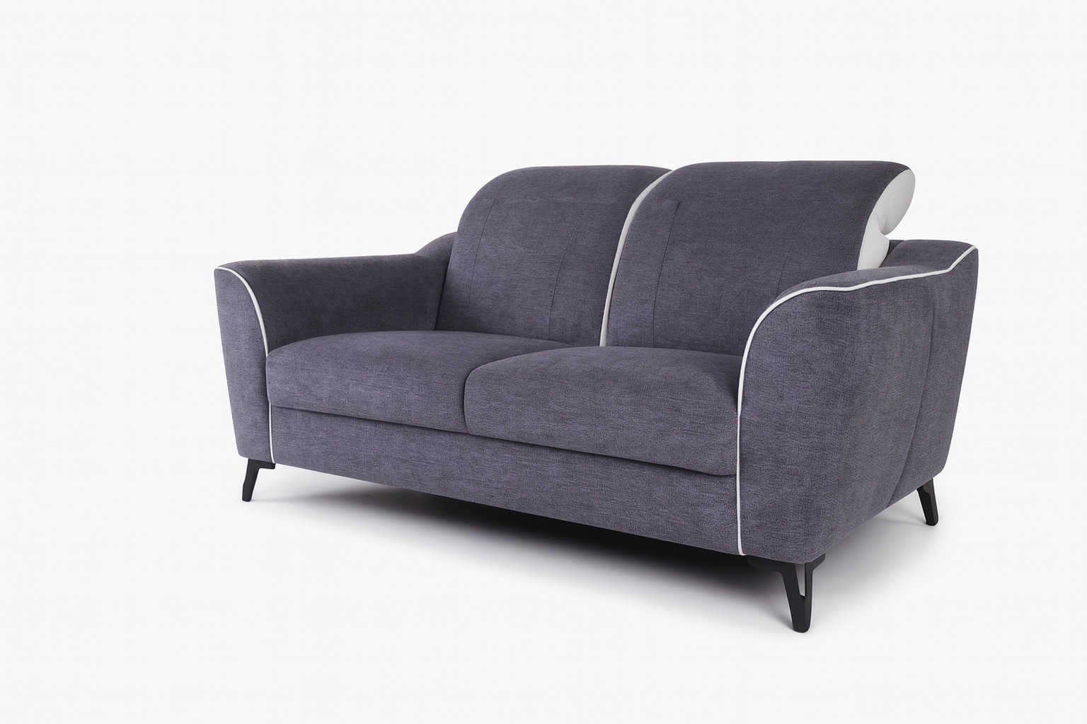 Canapé relax CHARLINE 3 places électrique avec têtières réglables – canapé tissu ou cuir à Valognes