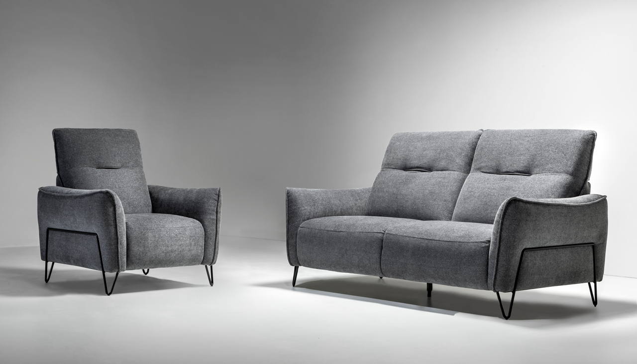 Canapé relax COCOON 2 places avec assise Memory Foam – canapé tissu ou cuir à Valognes