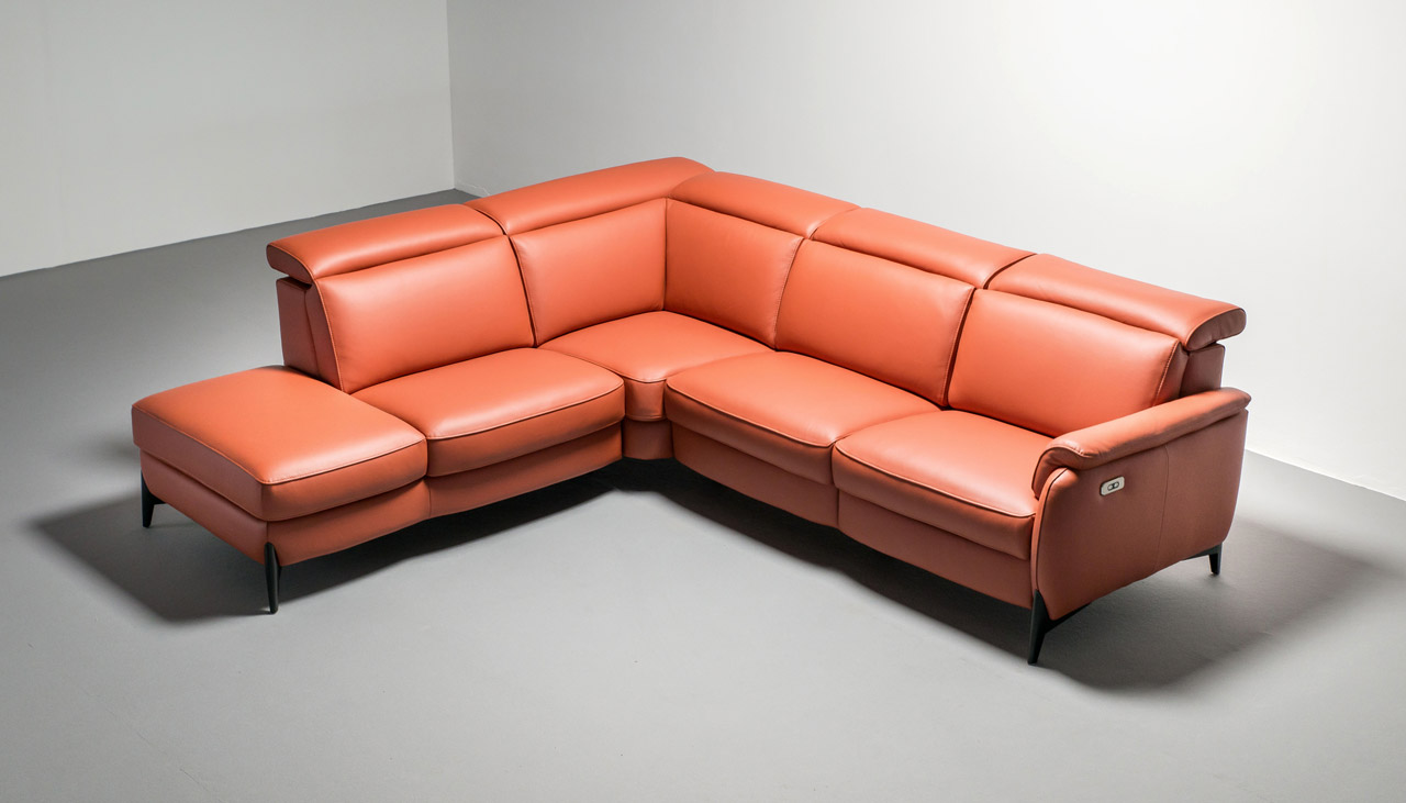 Canapé relax DENIS 2,5 places avec têtières inclinables – canapé tissu ou cuir à Valognes