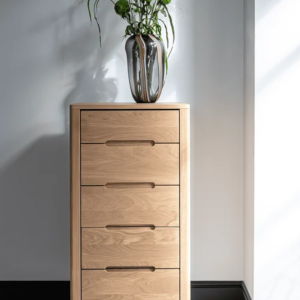 Chiffonnier JADE Ateliers de Langres 1 porte 2 tiroirs en chêne massif – meuble français à Valognes